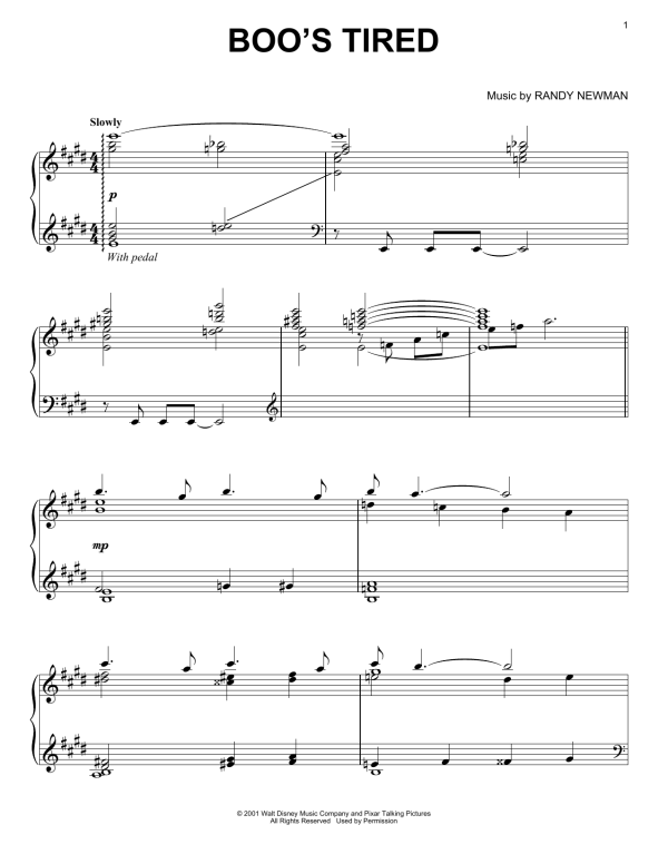 Randy Newman Boo's Tired Musik Noten - Piano Solo - 99661-0