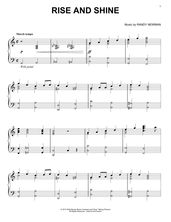 Randy Newman Rise And Shine Musik Noten - Piano Solo - 99684-0