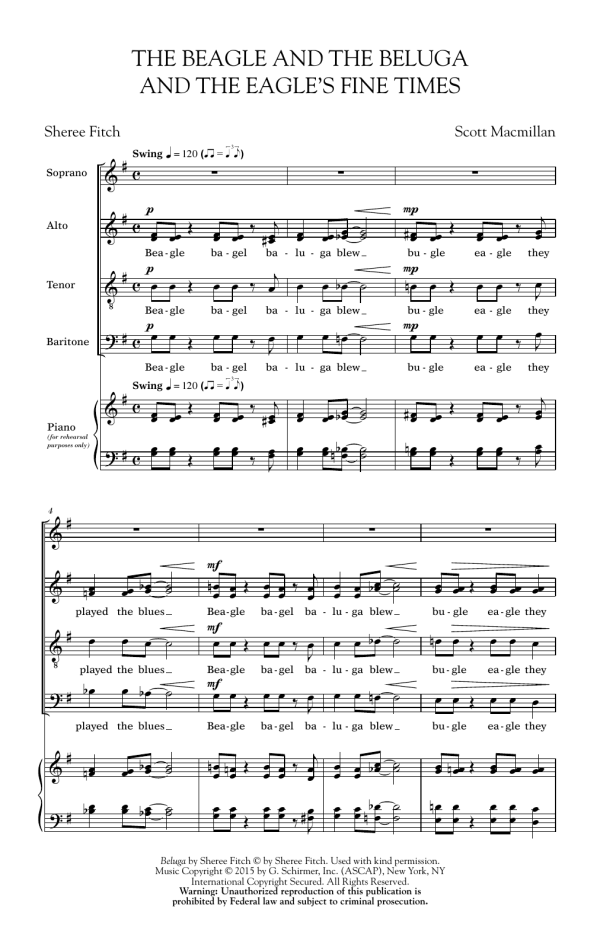 Scott MacMillan The Beagle And The Beluga And The Eagle's Fine Times Musik Noten - SATB Choir - 167377-0