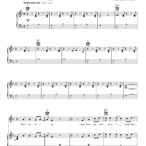 The Avett Brothers If It's The Beaches Musik Noten - Piano, Vocal & Guitar Chords - 158156-0