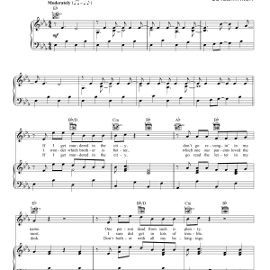 The Avett Brothers Murder In The City Musik Noten - Piano, Vocal & Guitar Chords - 158149-0