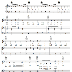 Annette Funicello Tall Paul Musik Noten - Piano, Vocal & Guitar Chords - 57549-0