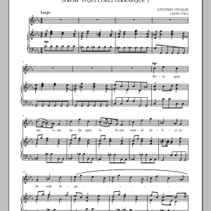 Antonio Vivaldi Rose Quae Moritur (from O Qui Coeli Terraeque) Musik Noten - Piano & Vocal - 90312-0