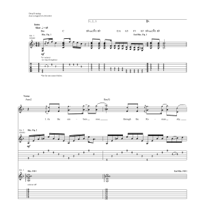 Avenged Sevenfold Roman Sky Musik Noten - Guitar Tab - 180349-0