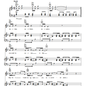 Backstreet Boys Unmistakable Musik Noten - Piano, Vocal & Guitar Chords - 97194-0