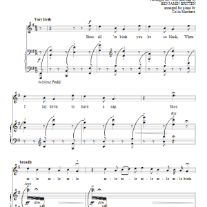 Benjamin Britten Bird Scarer's Song Musik Noten - Piano & Vocal - 96261-0