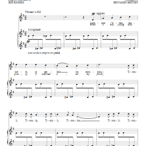 Benjamin Britten Fileuse Musik Noten - Piano & Vocal - 96290-0