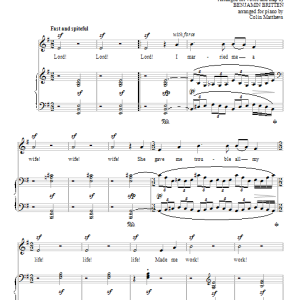 Benjamin Britten Lord! I married me a wife Musik Noten - Piano & Vocal - 96319-0