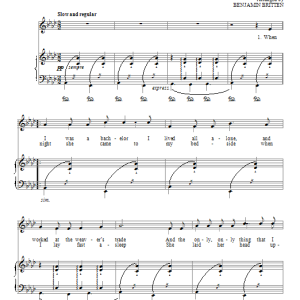 Benjamin Britten The Foggy, Foggy Dew Musik Noten - Piano & Vocal - 97909-0