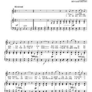 Benjamin Britten The Lincolnshire Poacher Musik Noten - Piano & Vocal - 97915-0