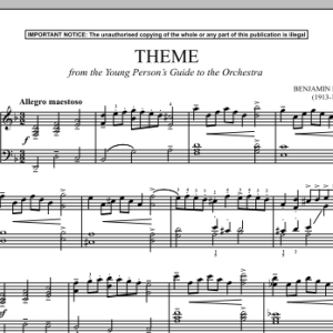 Benjamin Britten The Young Person's Guide To The Orchestra, Op. 34 (Theme) Musik Noten - Piano Solo - 89493-0