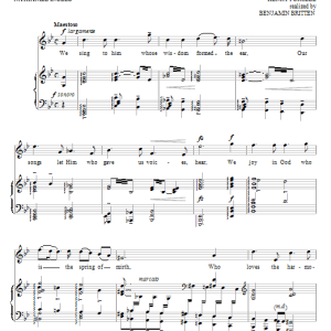 Benjamin Britten We Sing To Him Musik Noten - Piano & Vocal - 70490-0