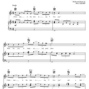 Billy Squier Christmas Is The Time To Say I Love You Musik Noten - Piano, Vocal & Guitar Chords - 60349-0