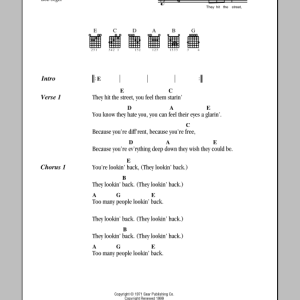 Bob Seger Lookin' Back Musik Noten - Guitar Chords/Lyrics - 79635-0