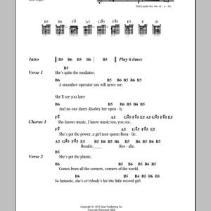 Bob Seger Rosalie Musik Noten - Guitar Chords/Lyrics - 79638-0