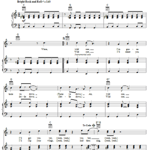 Bobby Rydell Wild One Musik Noten - Piano, Vocal & Guitar Chords - 63944-0