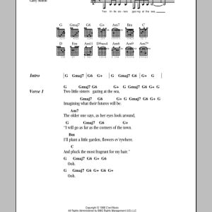Carly Simon Two Little Sisters Musik Noten - Guitar Chords/Lyrics - 153147-0