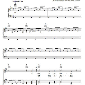 Casting Crowns O Come, All Ye Faithful Musik Noten - Piano, Vocal & Guitar Chords - 67072-0