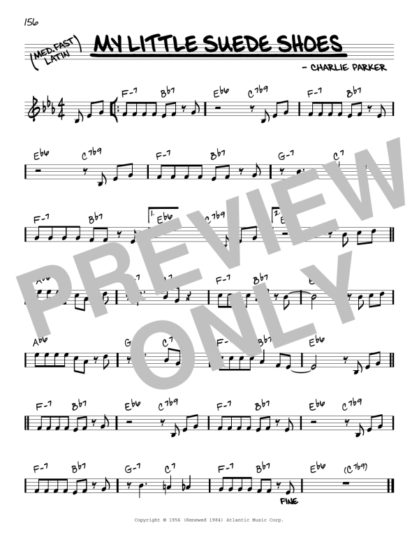 Charlie Parker My Little Suede Shoes Musik Noten - Real Book – Melody & Chords – C Instruments - 97242-0