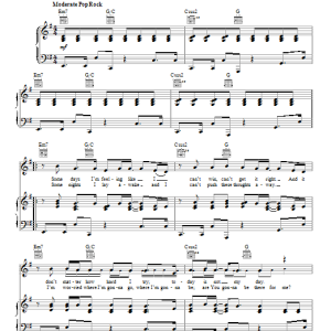 Chris August Center Of It Musik Noten - Piano, Vocal & Guitar Chords - 93520-0