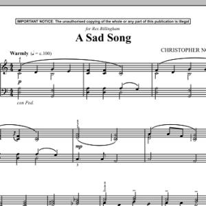 Christopher Norton A Sad Song Musik Noten - Piano Solo - 90225-0