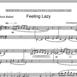 Christopher Norton Feeling Lazy Musik Noten - Piano Solo - 90403-0