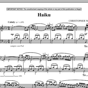 Christopher Norton Haiku Musik Noten - Piano Solo - 90282-0