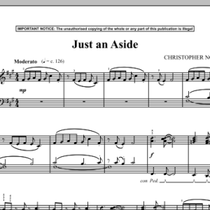 Christopher Norton Just An Aside Musik Noten - Piano Solo - 90376-0