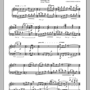Christopher Norton Prelude III (Four, Three) (from Rock Preludes 2) Musik Noten - Piano Solo - 90619-0