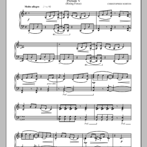 Christopher Norton Prelude V (Rising Force) (from Rock Preludes) Musik Noten - Piano Solo - 90355-0