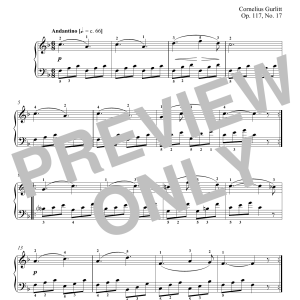 Cornelius Gurlitt Cradle Song (Wiegenliedchen), Op. 117, No. 17 Musik Noten - Piano Solo - 180314-0