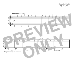 Cornelius Gurlitt Moderato, Op. 117, No. 1 Musik Noten - Piano Solo - 180302-0