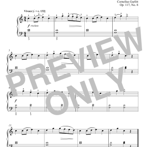 Cornelius Gurlitt Vivace, Op. 117, No. 8 Musik Noten - Piano Solo - 180313-0