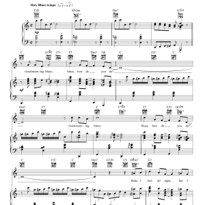 Count Basie Good Morning Blues Musik Noten - Piano, Vocal & Guitar Chords - 152608-0