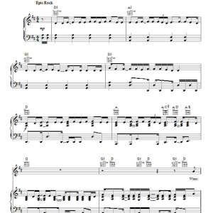 Creed Higher Musik Noten - Piano, Vocal & Guitar Chords - 95634-0