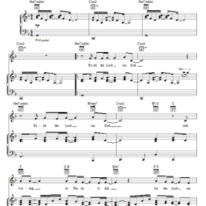 Daniel Gardner Exalt The Lord Our God Musik Noten - Piano, Vocal & Guitar Chords - 70683-0