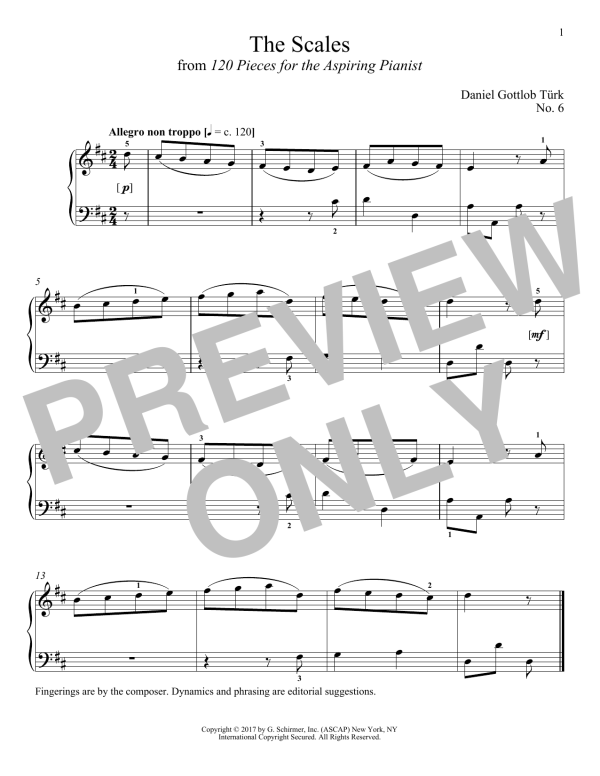 Daniel Gottlob Türk The Scales Musik Noten - Piano Solo - 180321-0