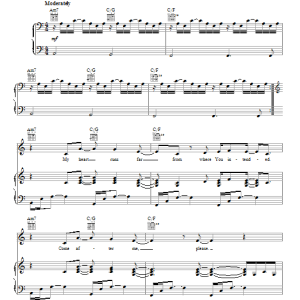 David Crowder Band A Return Musik Noten - Piano, Vocal & Guitar Chords - 88716-0