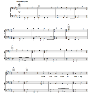 David Crowder Band Doxology Musik Noten - Piano, Vocal & Guitar Chords - 70034-0