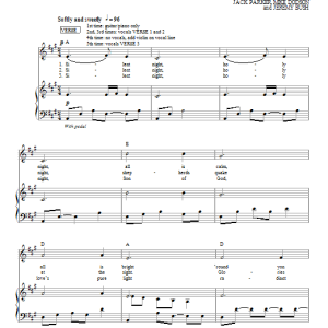 David Crowder Band Silent Night Musik Noten - Piano, Vocal & Guitar Chords - 86552-0