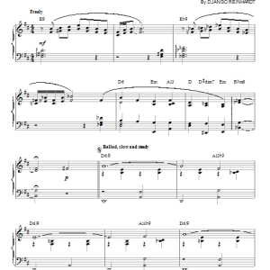 Django Reinhardt Manoir De Mes Reves (Django's Castle) (arr. Brent Edstrom) Musik Noten - Piano Solo - 90140-0