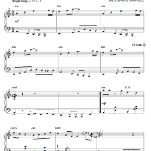 Django Reinhardt Minor Swing (arr. Brent Edstrom) Musik Noten - Piano Solo - 85076-0