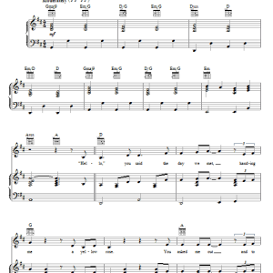 Dolly Parton Yellow Roses Musik Noten - Piano, Vocal & Guitar Chords - 67579-0