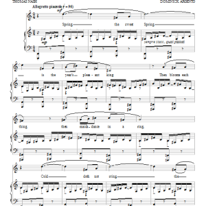 Dominick Argento Spring Musik Noten - Piano & Vocal - 96207-0
