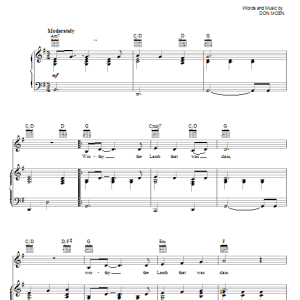 Don Moen Worthy The Lamb That Was Slain Musik Noten - Piano, Vocal & Guitar Chords - 23951-0
