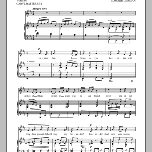 Edward German Who'll Buy My Lavender? Musik Noten - Piano & Vocal - 90139-0