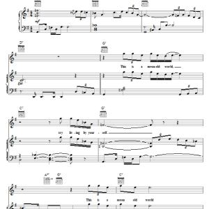 Eric Clapton Mean Old World Musik Noten - Piano, Vocal & Guitar Chords - 18288-0