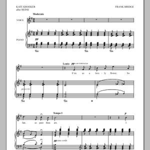 Frank Bridge E'en As A Lovely Flower Musik Noten - Piano & Vocal - 90274-0