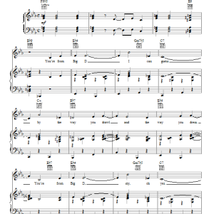 Frank Loesser Big D Musik Noten - Piano, Vocal & Guitar Chords - 57963-0