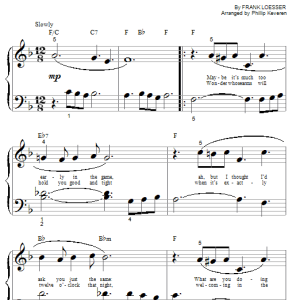 Frank Loesser What Are You Doing New Year's Eve? (arr. Phillip Keveren) Musik Noten - Big Note Piano - 75285-0